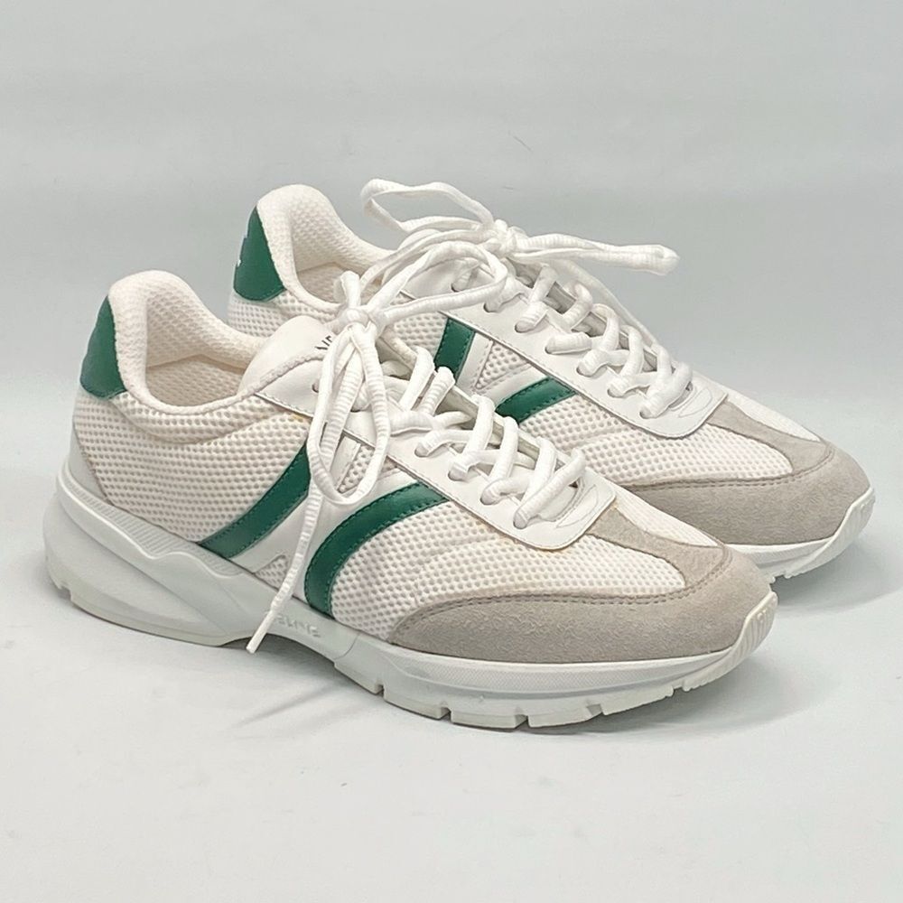 Celine CR-01 Suede-Trimmed Leather and Mesh Sneakers size 37